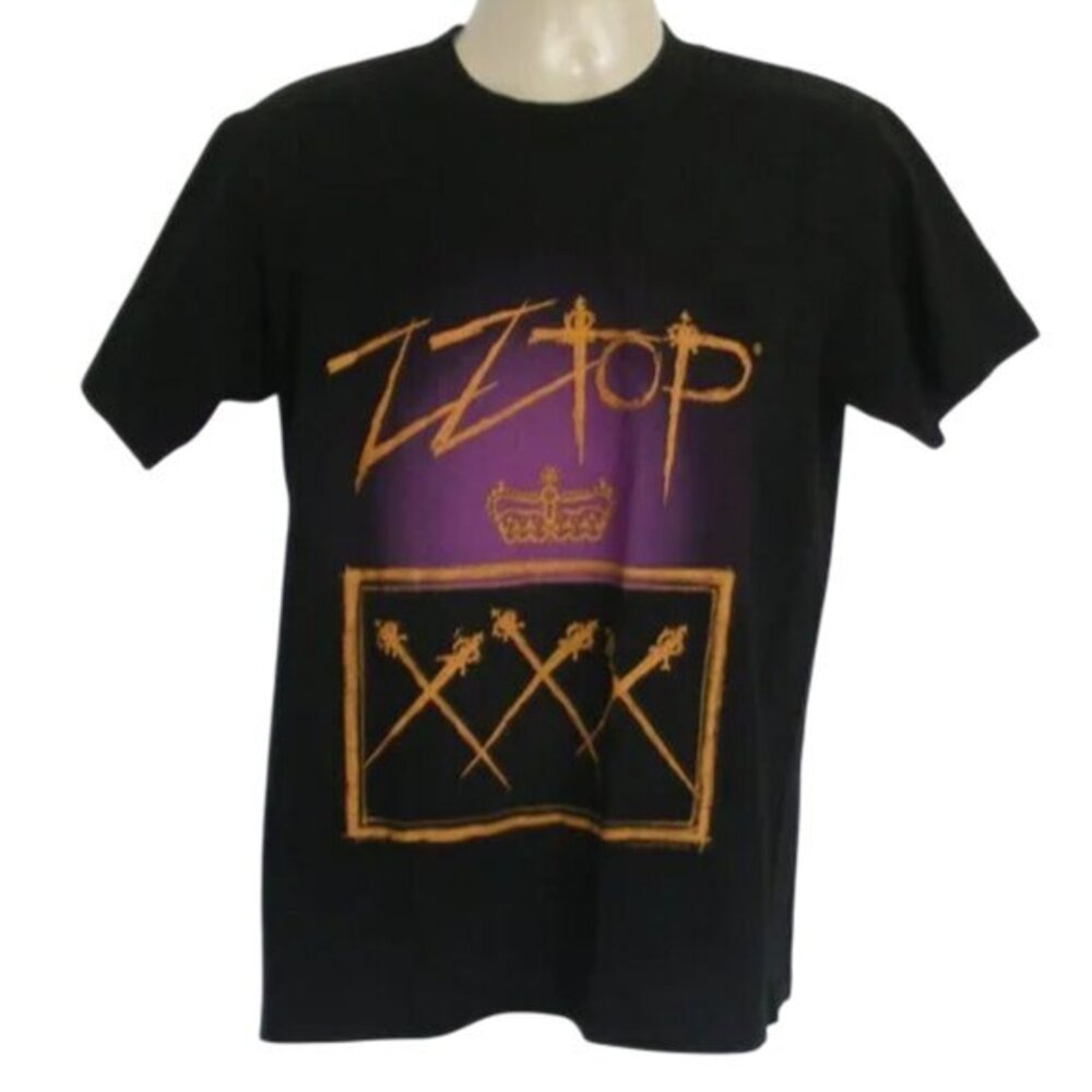 ZZ Top Concert Shirt, M, Black, VINTAGE, 1999, Short sleeves, Giant Brand
